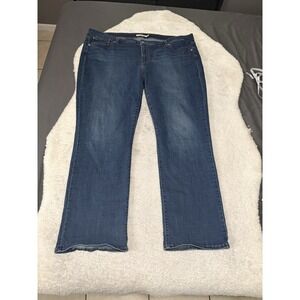 Levi's 414 Classic Straight Womens Blue Denim Jeans Plus Size 24W Pants Stretch